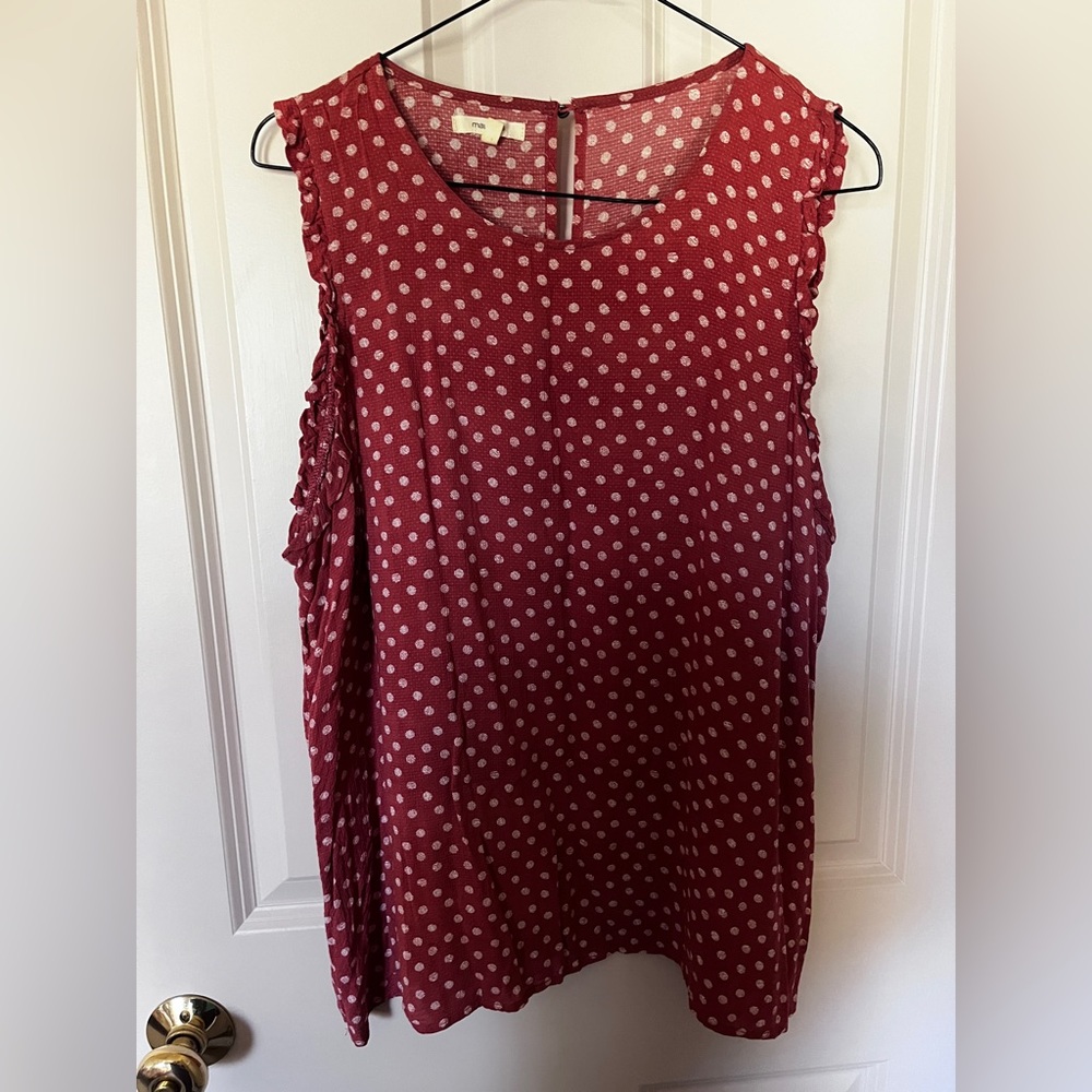 Maurices Polka Dot Sleeveless Top